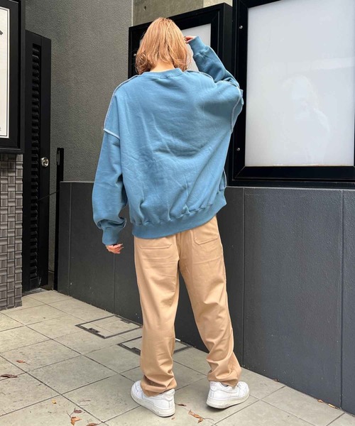 MILKFED.（ミルクフェド）の「WAVE LOGO SWEAT TOP（スウェット・レディース・オフホワイト/ブラック/ブルー・ONE SIZE）」の19枚目の写真