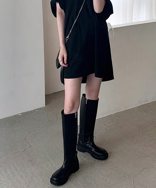 chuclla（チュクラ）の「Wide straight long boots chs21a024（ブーツ・レディース・ブラック・40/37/38/39）」の2枚目の写真