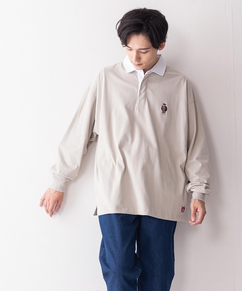 BEN DAVIS(ベンデイビス)の「【BEN DAVIS/ベンデイビス】ミニゴリラエンブレムラグビーシャツ/ラガーシャツ(ポロシャツ・メンズ・ブラック/パープル/ベージュ/ネイビー・MEDIUM/LARGE)」の13枚目の写真