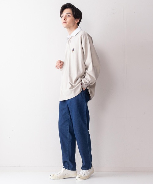 BEN DAVIS(ベンデイビス)の「【BEN DAVIS/ベンデイビス】ミニゴリラエンブレムラグビーシャツ/ラガーシャツ(ポロシャツ・メンズ・ブラック/パープル/ベージュ/ネイビー・MEDIUM/LARGE)」の12枚目の写真