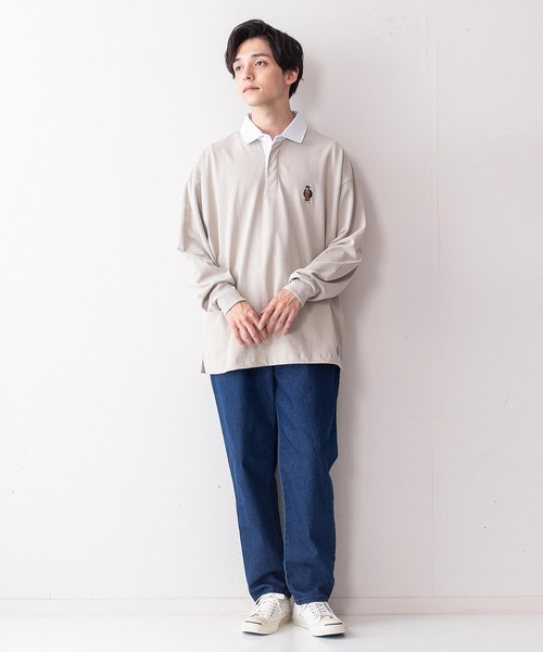 BEN DAVIS(ベンデイビス)の「【BEN DAVIS/ベンデイビス】ミニゴリラエンブレムラグビーシャツ/ラガーシャツ(ポロシャツ・メンズ・ブラック/パープル/ベージュ/ネイビー・MEDIUM/LARGE)」の10枚目の写真