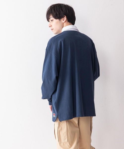 BEN DAVIS(ベンデイビス)の「【BEN DAVIS/ベンデイビス】ミニゴリラエンブレムラグビーシャツ/ラガーシャツ(ポロシャツ・メンズ・ブラック/パープル/ベージュ/ネイビー・MEDIUM/LARGE)」の21枚目の写真