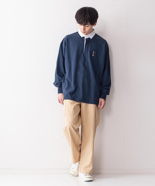 BEN DAVIS(ベンデイビス)の「【BEN DAVIS/ベンデイビス】ミニゴリラエンブレムラグビーシャツ/ラガーシャツ(ポロシャツ・メンズ・ブラック/パープル/ベージュ/ネイビー・MEDIUM/LARGE)」の18枚目の写真