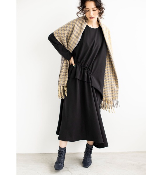 OSMOSIS(オズモーシス)の「グレンチェックストール(ストール/ショール・レディース・ネイビー/グレー・ONE SIZE)」の5枚目の写真