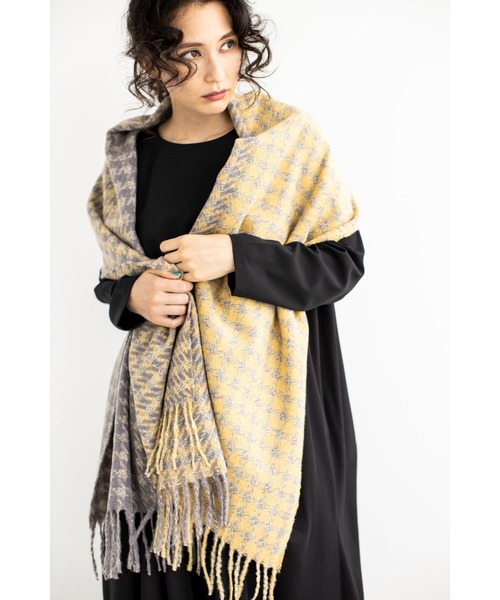 OSMOSIS(オズモーシス)の「グレンチェックストール(ストール/ショール・レディース・ネイビー/グレー・ONE SIZE)」の10枚目の写真