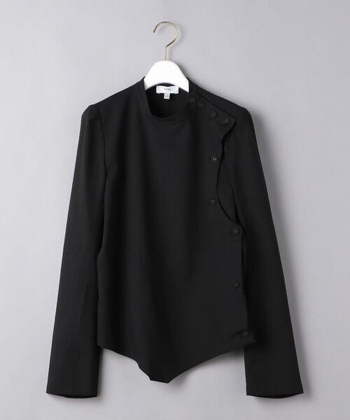 HYKE（ハイク）の「＜HYKE（ハイク）＞バンドカラー ジャケット ■■■★（その他アウター・レディース・ホワイト/ブラック・1/2）」の2枚目の写真
