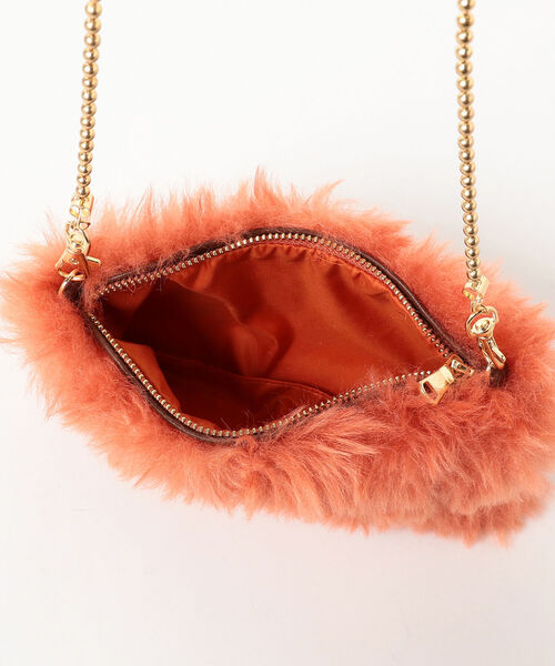 Ray BEAMS（レイビームス）の「Ray BEAMS / フェイク ラム ファー サコッシュ（その他小物・レディース・オレンジ/ブルー系その他4・ONE SIZE）」の8枚目の写真