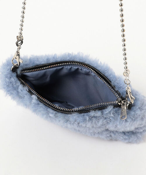 Ray BEAMS（レイビームス）の「Ray BEAMS / フェイク ラム ファー サコッシュ（その他小物・レディース・オレンジ/ブルー系その他4・ONE SIZE）」の10枚目の写真