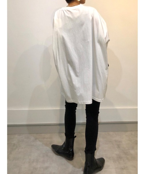 ulu(ウル)の「Big silhouette long tshirt(Tシャツ/カットソー・レディース・ホワイト/ブラック・FREE)」の22枚目の写真