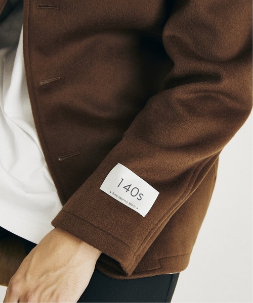 JOURNAL STANDARD（ジャーナルスタンダード）の「【SUPER140】 ウール スタンド ショートコート（その他アウター・メンズ・ネイビー/ブラウン系その他/ブラウン/ブラック・X-LARGE/MEDIUM/SMALL/LARGE）」の15枚目の写真