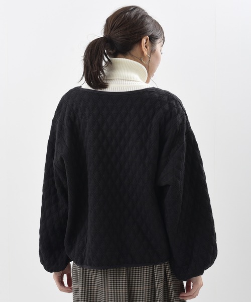 rps(アールピーエス)の「ふくれジャガードブルゾン(ブルゾン・レディース・ブラック/ライトベージュ・M)」の21枚目の写真