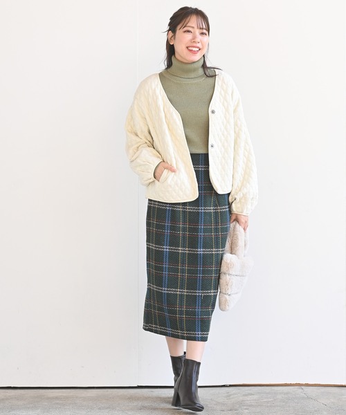 rps(アールピーエス)の「ふくれジャガードブルゾン(ブルゾン・レディース・ブラック/ライトベージュ・M)」の12枚目の写真