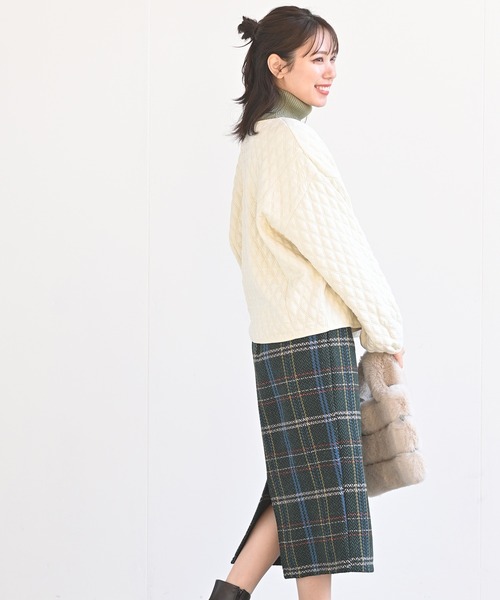 rps(アールピーエス)の「ふくれジャガードブルゾン(ブルゾン・レディース・ブラック/ライトベージュ・M)」の13枚目の写真