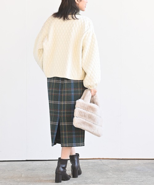 rps(アールピーエス)の「ふくれジャガードブルゾン(ブルゾン・レディース・ブラック/ライトベージュ・M)」の14枚目の写真