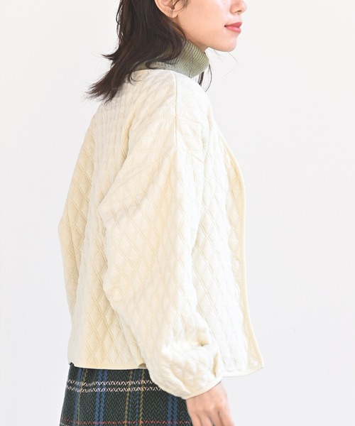 rps(アールピーエス)の「ふくれジャガードブルゾン(ブルゾン・レディース・ブラック/ライトベージュ・M)」の15枚目の写真