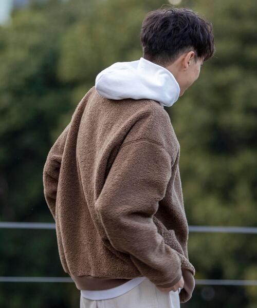 coen(コーエン)の「プードルボアVネックカーディガン(カーディガン/ボレロ・メンズ・ブラック/モカ・SMALL/MEDIUM/LARGE/X-LARGE)」の5枚目の写真