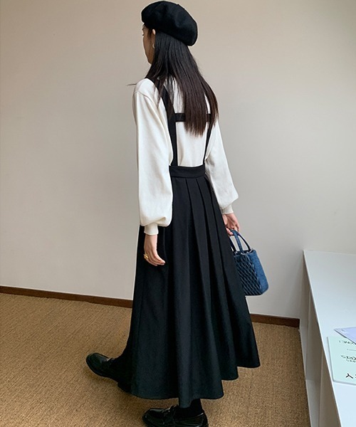 Fano Studios（ファノ ストゥディオズ）の「【Fano Studios】A-line suspender pleated skirt FD21L007（ワンピース・レディース・ブラック・S/M/L）」の13枚目の写真