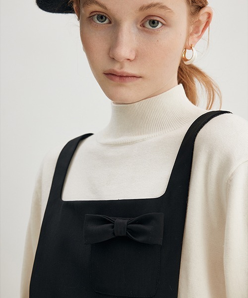 Fano Studios（ファノ ストゥディオズ）の「【Fano Studios】A-line suspender pleated skirt FD21L007（ワンピース・レディース・ブラック・S/M/L）」の8枚目の写真