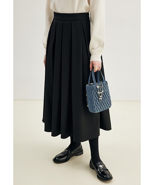Fano Studios（ファノ ストゥディオズ）の「【Fano Studios】A-line suspender pleated skirt FD21L007（ワンピース・レディース・ブラック・S/M/L）」の5枚目の写真