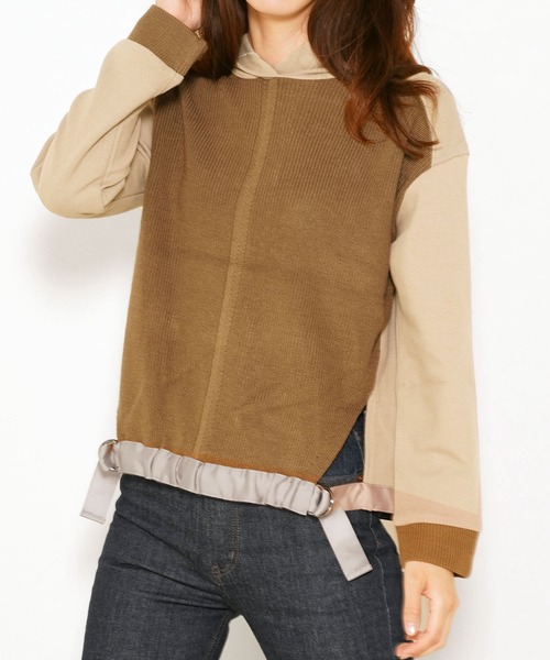 ニット切替パーカー（パーカー）｜sankyo shokai（サンキョウ