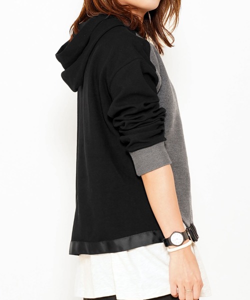 ニット切替パーカー（パーカー）｜sankyo shokai（サンキョウ