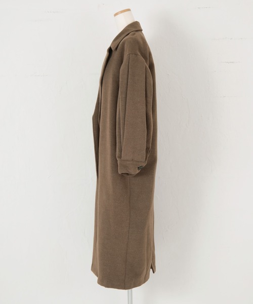 titivate（ティティベイト）の「ﾎﾞﾘｭｰﾑｽﾘｰﾌﾞﾛﾝｸﾞｶﾞｳﾝｺｰﾄ（チェスターコート・レディース・ブラウン/キャメル/パープル・S/M）」の17枚目の写真