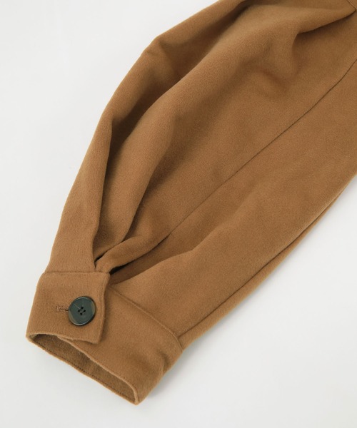 titivate（ティティベイト）の「ﾎﾞﾘｭｰﾑｽﾘｰﾌﾞﾛﾝｸﾞｶﾞｳﾝｺｰﾄ（チェスターコート・レディース・ブラウン/キャメル/パープル・S/M）」の20枚目の写真