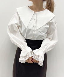 one after another NICE CLAUP | 着まわし力抜群！トレンドのさんかくビックカラ―ブラウス(シャツ/ブラウス)