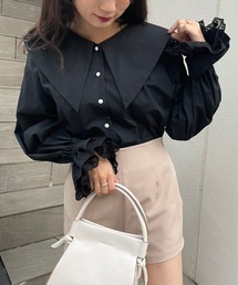 着まわし力抜群!トレンドのさんかくビックカラ―ブラウス