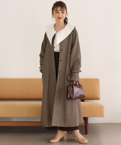 one after another NICE CLAUP（ワンアフターアナザーナイスクラップ）の「着まわし力抜群！トレンドのさんかくビックカラ―ブラウス（シャツ/ブラウス・レディース・オフホワイト/ブラック/杢グレー・FREE）」の22枚目の写真