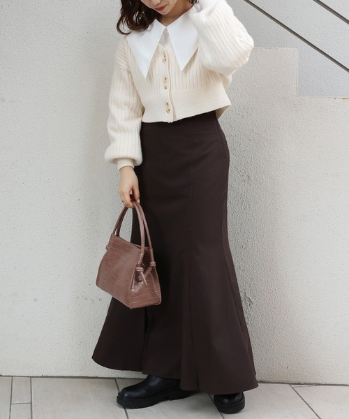 one after another NICE CLAUP（ワンアフターアナザーナイスクラップ）の「着まわし力抜群！トレンドのさんかくビックカラ―ブラウス（シャツ/ブラウス・レディース・オフホワイト/ブラック/杢グレー・FREE）」の14枚目の写真