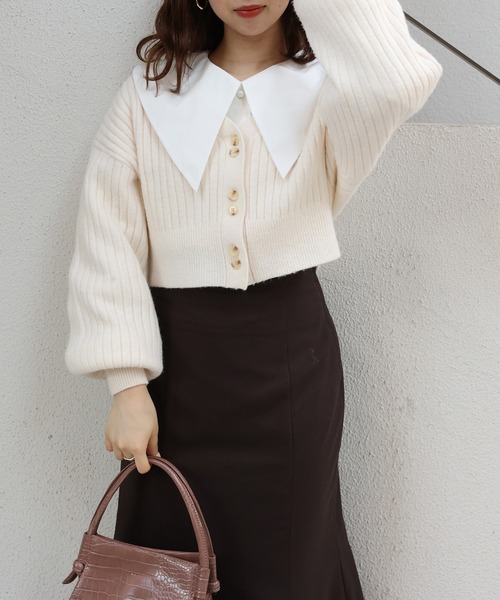 one after another NICE CLAUP（ワンアフターアナザーナイスクラップ）の「着まわし力抜群！トレンドのさんかくビックカラ―ブラウス（シャツ/ブラウス・レディース・オフホワイト/ブラック/杢グレー・FREE）」の15枚目の写真