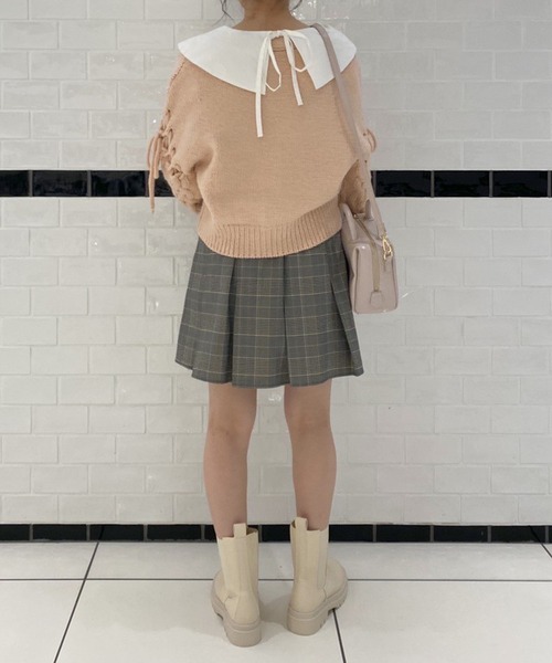 one after another NICE CLAUP（ワンアフターアナザーナイスクラップ）の「着まわし力抜群！トレンドのさんかくビックカラ―ブラウス（シャツ/ブラウス・レディース・オフホワイト/ブラック/杢グレー・FREE）」の18枚目の写真