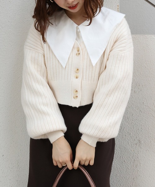 one after another NICE CLAUP（ワンアフターアナザーナイスクラップ）の「着まわし力抜群！トレンドのさんかくビックカラ―ブラウス（シャツ/ブラウス・レディース・オフホワイト/ブラック/杢グレー・FREE）」の16枚目の写真