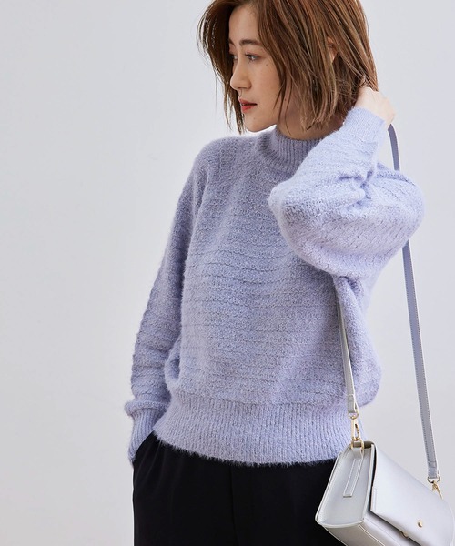 ROPE' PICNIC（ロペピクニック）の「フェザーラメニットプルオーバー（ニット/セーター・レディース・ブラック/ホワイト/ベージュ系その他/ブルー・38）」の4枚目の写真