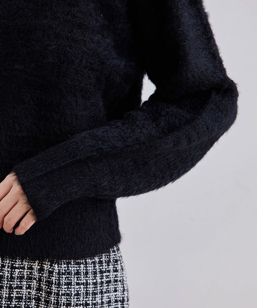 ROPE' PICNIC（ロペピクニック）の「フェザーラメニットプルオーバー（ニット/セーター・レディース・ブラック/ホワイト/ベージュ系その他/ブルー・38）」の9枚目の写真