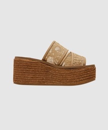 Chloé Woodyウェッジエスパドリーユ のブラック | Chloé JP