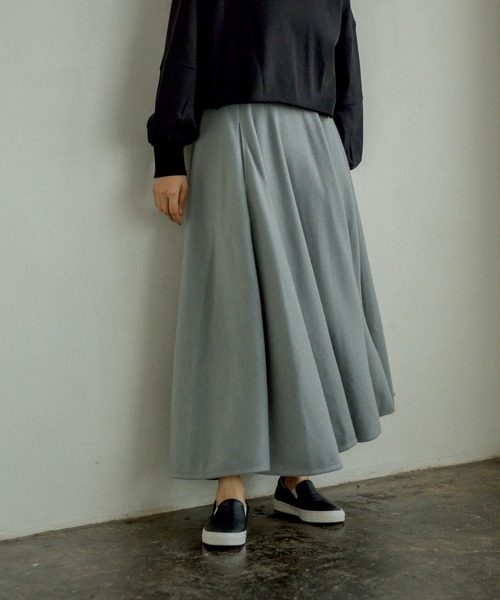 PUAL CE CIN（ピュアルセシン）の「起毛スカート（スカート・レディース・チャコールグレー/グレー/ベージュ/グリーン・FREE）」の14枚目の写真