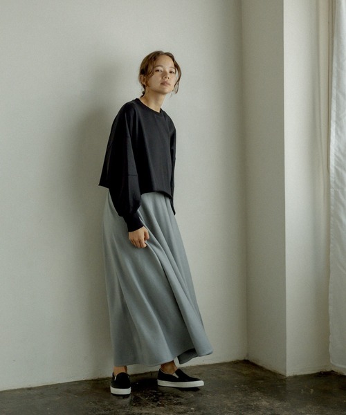 PUAL CE CIN（ピュアルセシン）の「起毛スカート（スカート・レディース・チャコールグレー/グレー/ベージュ/グリーン・FREE）」の8枚目の写真