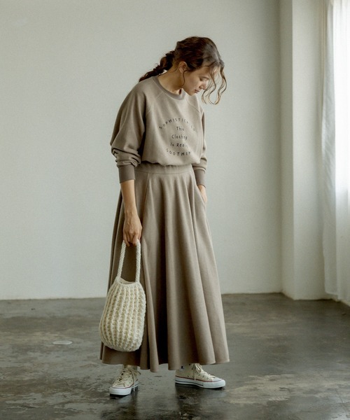 PUAL CE CIN（ピュアルセシン）の「起毛スカート（スカート・レディース・チャコールグレー/グレー/ベージュ/グリーン・FREE）」の17枚目の写真