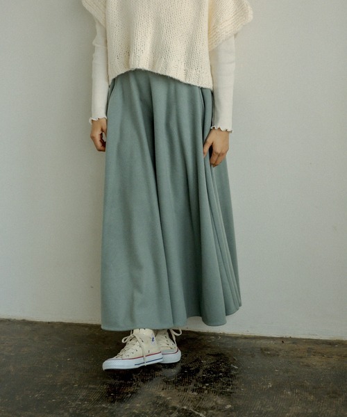 PUAL CE CIN（ピュアルセシン）の「起毛スカート（スカート・レディース・チャコールグレー/グレー/ベージュ/グリーン・FREE）」の18枚目の写真