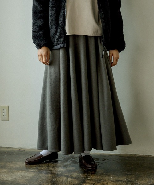 PUAL CE CIN（ピュアルセシン）の「起毛スカート（スカート・レディース・チャコールグレー/グレー/ベージュ/グリーン・FREE）」の12枚目の写真