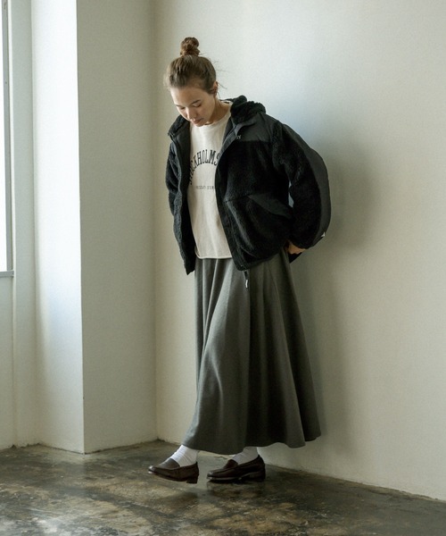 PUAL CE CIN（ピュアルセシン）の「起毛スカート（スカート・レディース・チャコールグレー/グレー/ベージュ/グリーン・FREE）」の19枚目の写真