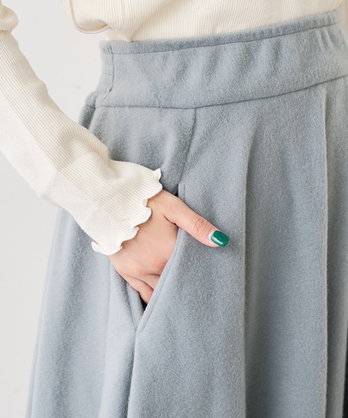 PUAL CE CIN（ピュアルセシン）の「起毛スカート（スカート・レディース・チャコールグレー/グレー/ベージュ/グリーン・FREE）」の22枚目の写真