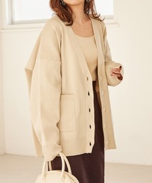 Heather | スフレチュニックニットカーディガン  263128(カーディガン/ボレロ)