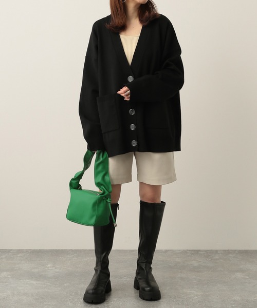 Heather(ヘザー)の「スフレチュニックニットカーディガン 263128(カーディガン/ボレロ・レディース・グリーン/ピンク/イエロー/アイボリー/ブルー/ブラック/ピンク系その他・FREE)」の11枚目の写真