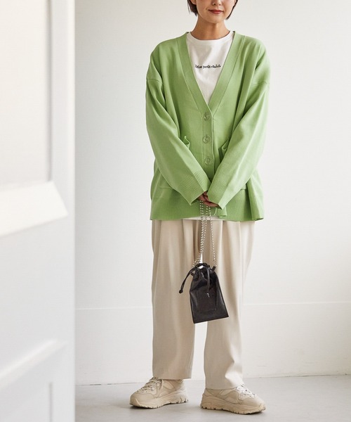 Heather(ヘザー)の「スフレチュニックニットカーディガン 263128(カーディガン/ボレロ・レディース・グリーン/ピンク/イエロー/アイボリー/ブルー/ブラック/ピンク系その他・FREE)」の22枚目の写真