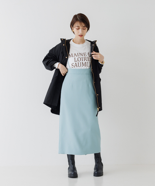 Rouge vif（ルージュヴィフ）の「【ロングセラー】【XSサイズ展開】ストレッチサスペンダータイトスカート（スカート・レディース・ブラック/サックスブルー/グリーン/ピンク・38/36/34）」の9枚目の写真