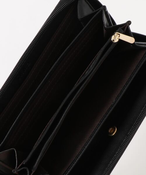 ikka（イッカ）の「キルトラウンドタバイレ（財布・レディース・ブラック/ベージュ/グリーン・FREE）」の6枚目の写真