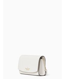【新品】 kate spade ショルダーバック　白　ステイシーフラップ ステイシー カラーブロック サフィアーノ レザー フラップ